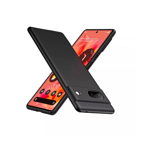 (Black) For Google Pixel 8a Plain Silicone Gel Phone Case Cover 1