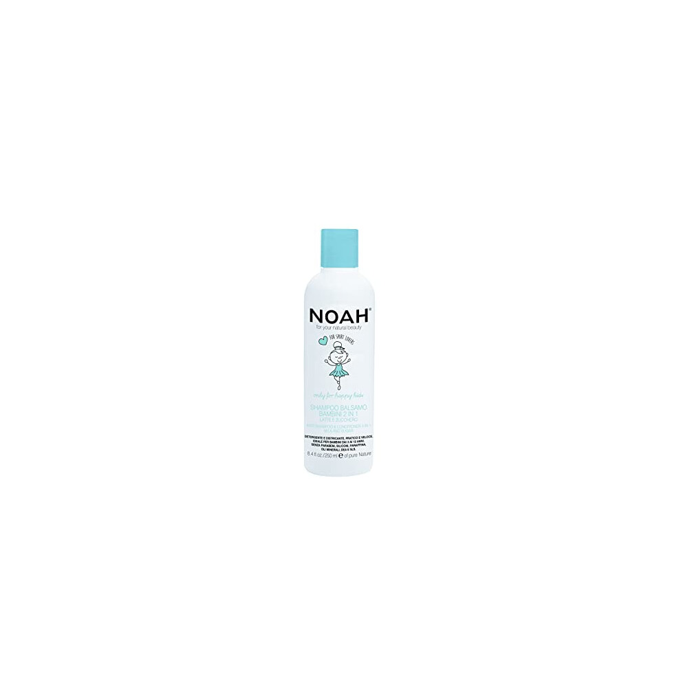 Noah For Your Natural Beauty Noah Natural Kids 2 In 1 Shampoo & Conditioner For Moisturising And Detangling, 250Ml