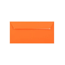 DL (110mm x 220mm) Coloured Envelopes for Greetings Cards Party Invitations & Craft - Pack of 15 (Orange Peel & Seal)