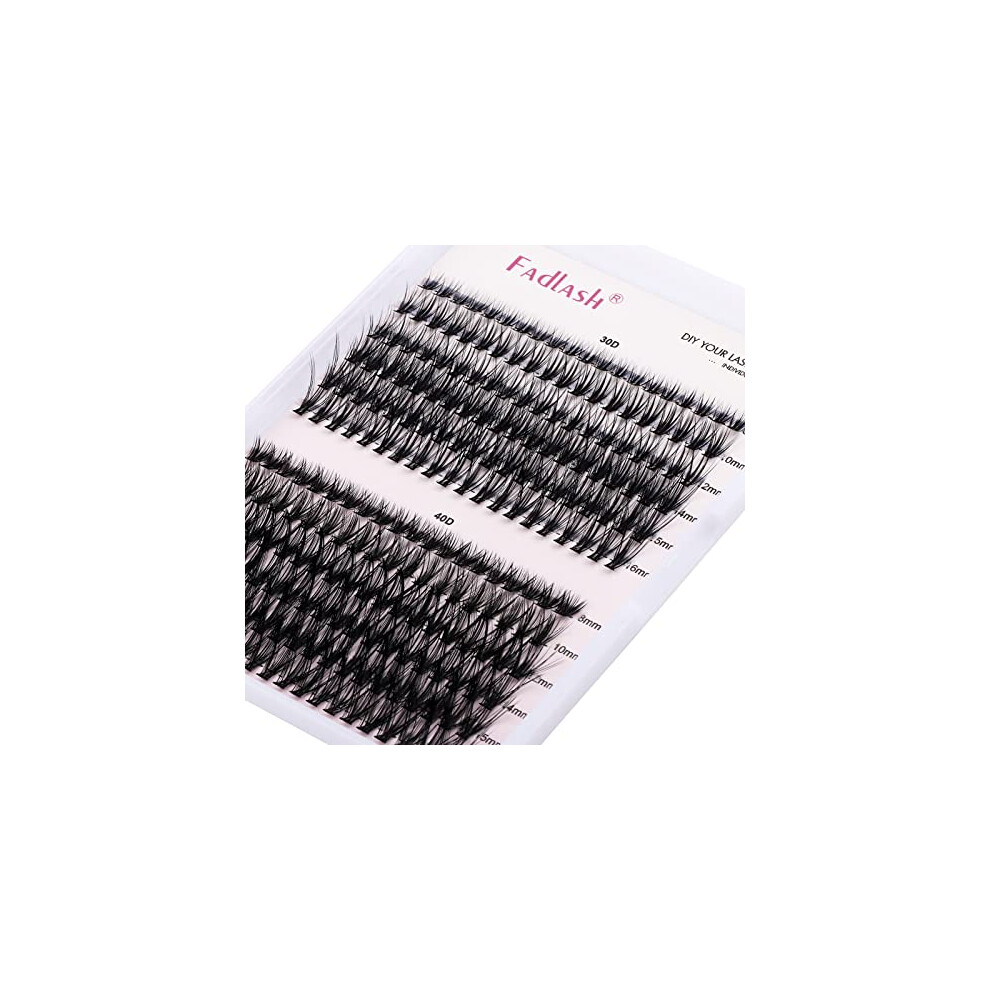 Fadlash Individual Cluster Lashes Extensions 30D 40D 0.07 D Curl 8-16Mm Mixed Trays Extensions 200Pcs Individual Cluster Lashes Diy Eyelash Extensions At Home