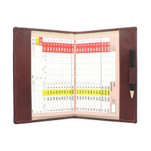 Golf Scorecard Holder - UK and EU Scorecards Style 2316d Brown