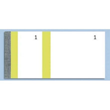 Exacompta - Ref 96303E - Sellers Blocks - 66 x 135mm in Size, 100 Sheets, Double Numbered 1-100, Detachable Micro-Perforations - Yellow Stripe (Pack