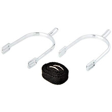 Women's Drop-Shape Spurs With Straps - Metallic, 25 Mm