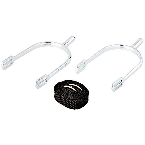 Women's Drop-Shape Spurs With Straps - Metallic, 25 Mm