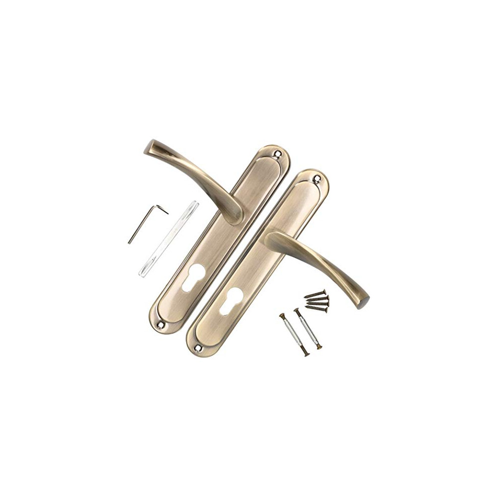 Door Handle 72 Mm Pz Door Handle Patina Door Fitting Door Handle Set Long Plate Door Handle Set Interior Door Exterior Door Handle Gate Fitting 5907465919982
