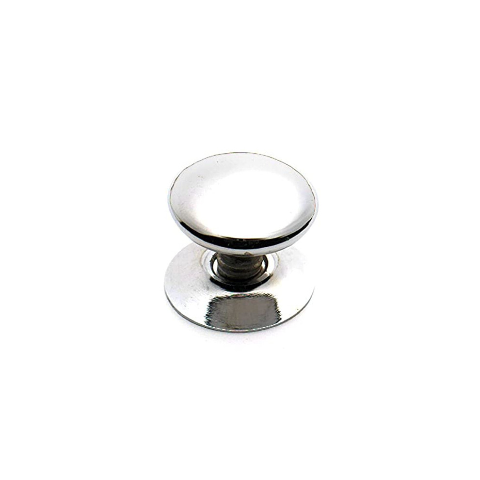 Merriway Bh06150 (4 Pcs) Cupboard Door/Drawer Knob Brass Chrome Plated Victorian 32Mm - Pack Of 4 Pieces
