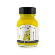 Octopus Write and Draw Ink 380 Yellow Zebra, Waterproof Ink for Writing and Drawing, Calligraphy Ink, Non-fading Drawing Ink for Fountain Pen, Yellow,