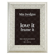 Picture Frame Baroque Silver 4x6 (10x15cm) Photo Frame for Desk, Wall and Table Top in Eco-friendly PS material Environmentally Friendly Freestanding