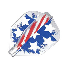 Usa Stars and Stripes Flag Clear No. 6 Shape Dart Flights
