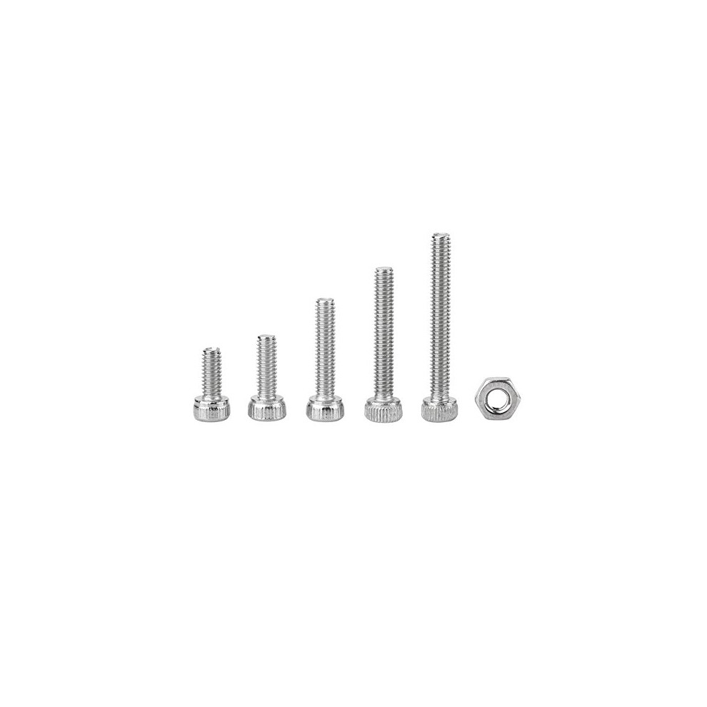 210Pcs M2.5 Stainless Steel 304 Hex Socket Cover Head Screws Fastener Nut Assrotment Set 663862234343