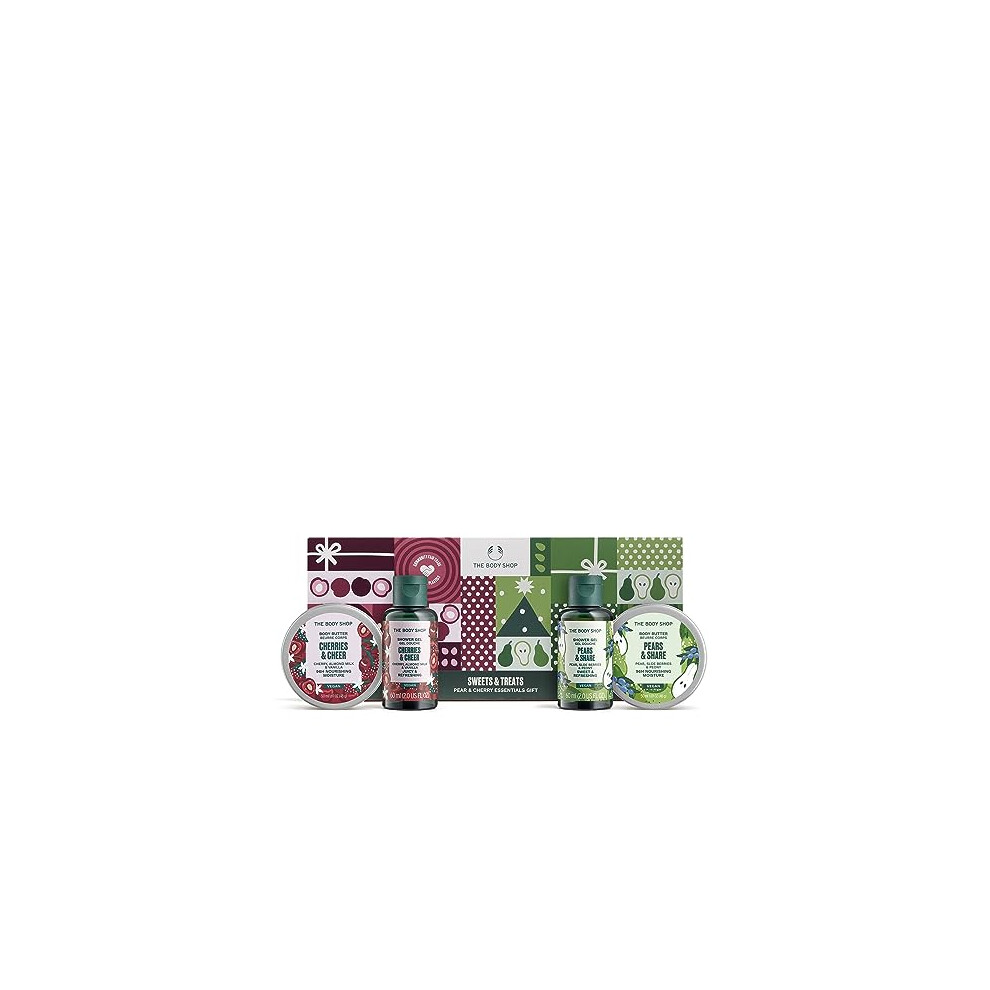 4 Piece set Sweets Treats Pear and Cherry Essential Gift Body Butter 50ml Shower gel 60ml