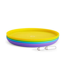 Children's Plate Set (4 Pieces) BPA-Free, Microwave and Dishwasher Safe
