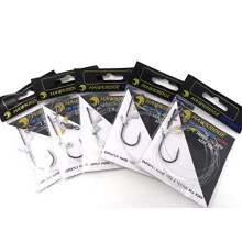 RIG PRO SERIES - 5 Pack of Single 1 Hook PULLEY RIG Size 5/0 Commercial Quality Ready Tied Rigs -Ideal Sea Surf Casting Fishing 80lb Main (5 Packs - 5