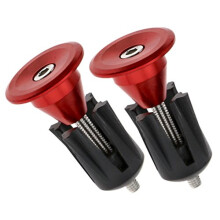 2pcs Aluminum Bicycle Bike Handlebar End Plugs Bungs Caps End Plugs (Red)