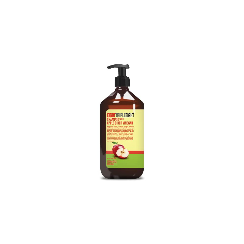Eight Triple Eight Apple Cider Vinegar Hair Care Shampoo 1 Litre Yellow
