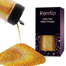 Holographic Ultra Fine Glitter Powder Metallic Resin Glitter 2.11 Oz (60g) PET Flakes Crafts Sequins 1/128" 0.008" 0.2mm Epoxy Chips Flakes for