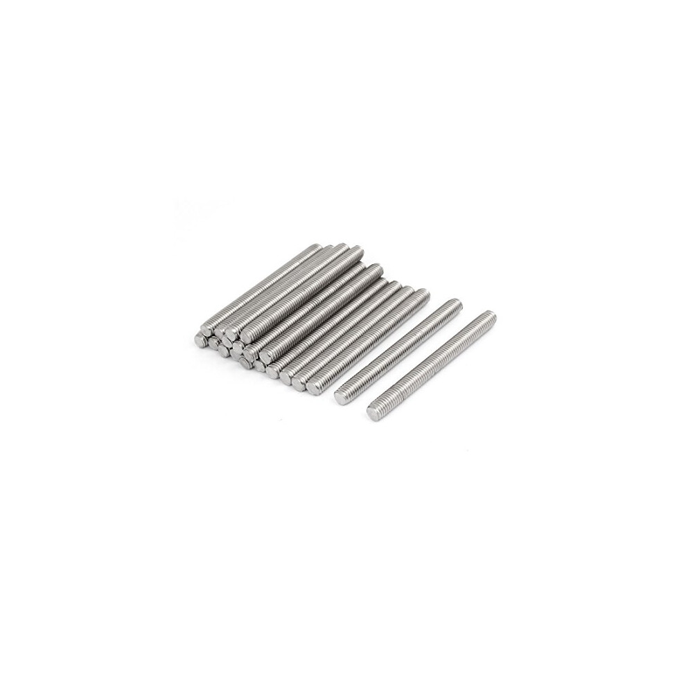 Photos - Nail / Screw / Fastener M10 x 100mm 1.5mm Pitch 304 Stainless Steel Fully Threaded Rods Bar Studs 20 Pcs