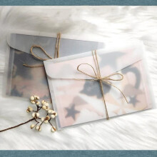 30 Pack Translucent Envelopes 5x7 Clear Invitation Envelopes Translucent Vellum Envelopes Blank White Envelope for Wedding Greeting Parties Card