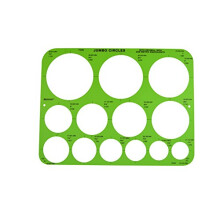 Jumbo Circles Geometric Template, 8-3/4 x 11-1/2 Inches