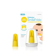 Baby's First Toothbrush with Case, Silicone, BPA-Free - SmileFrida The Finger Toothbrush for Babies 3 Months and up