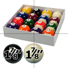 Spots and Stripes 1 7/8" Pool Ball Set