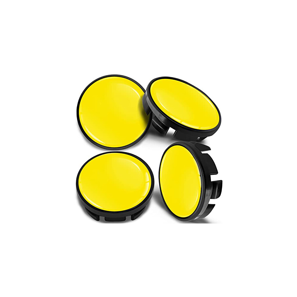 Compatible With Wheel Center Caps Vw 65Mm Centre Alloy Hubcaps Cv 70 Yellow 9145546468714