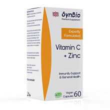 Premium - Vitamin C + Zinc | 60 Vegan Capsules | Boost Immunity and Wellness | Free from Dairy, Gelatine, Gluten, Nut/Peanut | UK Manufactured |
