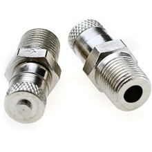2X 1/8" BSP, BSPT, Schrader Tank Valve 25MM Wheel AIR Compressor 500 PSI 35 BAR