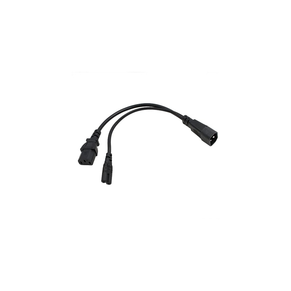 Ups Pdu Power Cord Y Splitter Extension Cable Iec320 C14 Male To C13 + C7 For Computer 30Cm 7004811363067