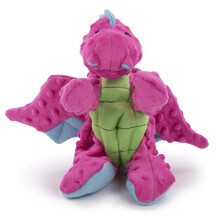 Bubble Plush Dragons Squeaky Dog Toy, Chew Guard Technology - Pink, Large