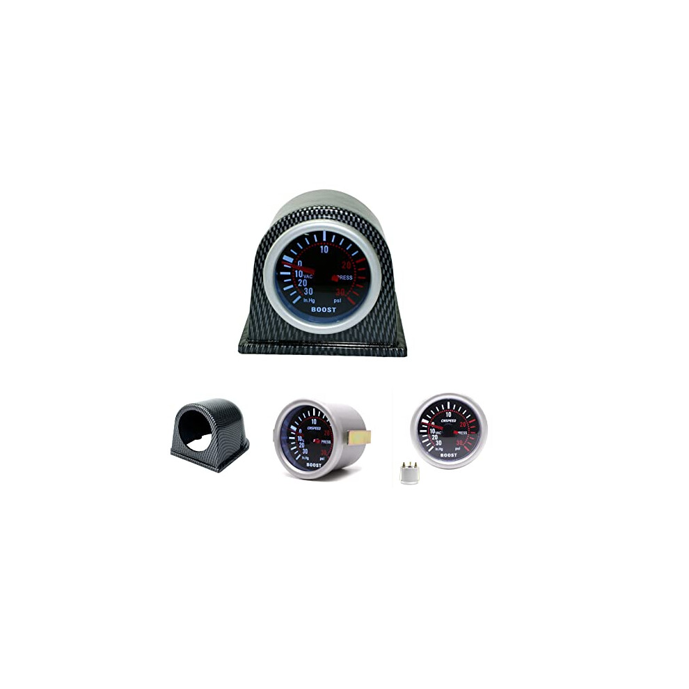 2In 52Mm Universal Car Motorcycle Parts Turbo Boost Gauge Kit Pointer Display 627654921095