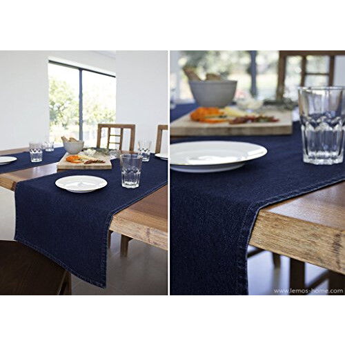 Table Runner, Cotton, Blue, 45x150 1