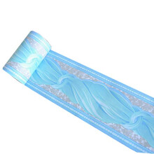 Self Adhesive Curtain Pattern Wallpaper Border Peel Stick Wall Decal Sticker Bathroom Kitchen Ceiling Border,Waterproof Removable Sky Blue 10cm by