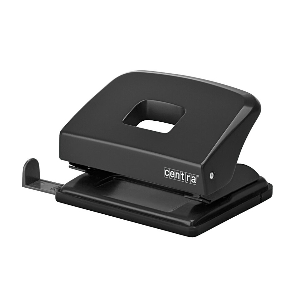 Rapid Plastic Hole Punch, 20 Sheets 80gsm Capacity, 2-Hole, Black