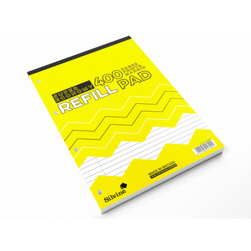 Silvine A4ERPFM A4 Topbound Refill Pad - Lined with Margin 200 Sheets 2
