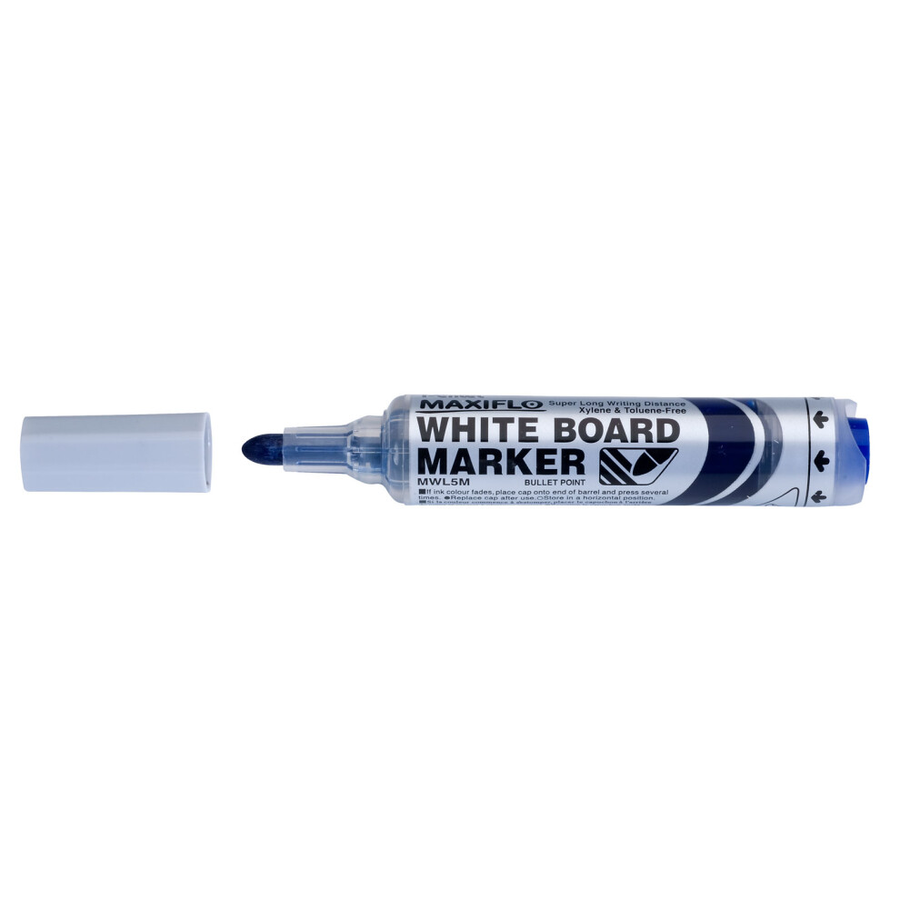 Pentel MWL5M-C Whiteboard Bullet Tip Markers - Blue