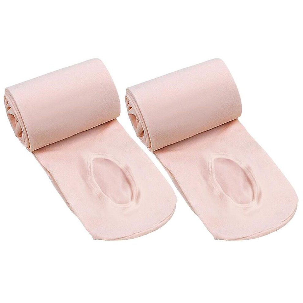 2 Pairs Adult Ballet Tights Socks Dance Socks Dance Tights Stretchy Pantyhose Tights For Women Girls (size L Fit For Height 150-175cm Light Pink)