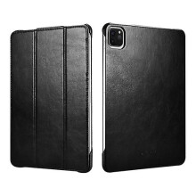 (Black) Icarer Smart Ultra-thin Tablet Protective Leather Case For Ipad Pro 12.9 Inch 2018