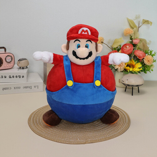 Red Game Plush Mario Action Figures Big Belly Fat Luigi Sumo Doll Balloons Cute on OnBuy