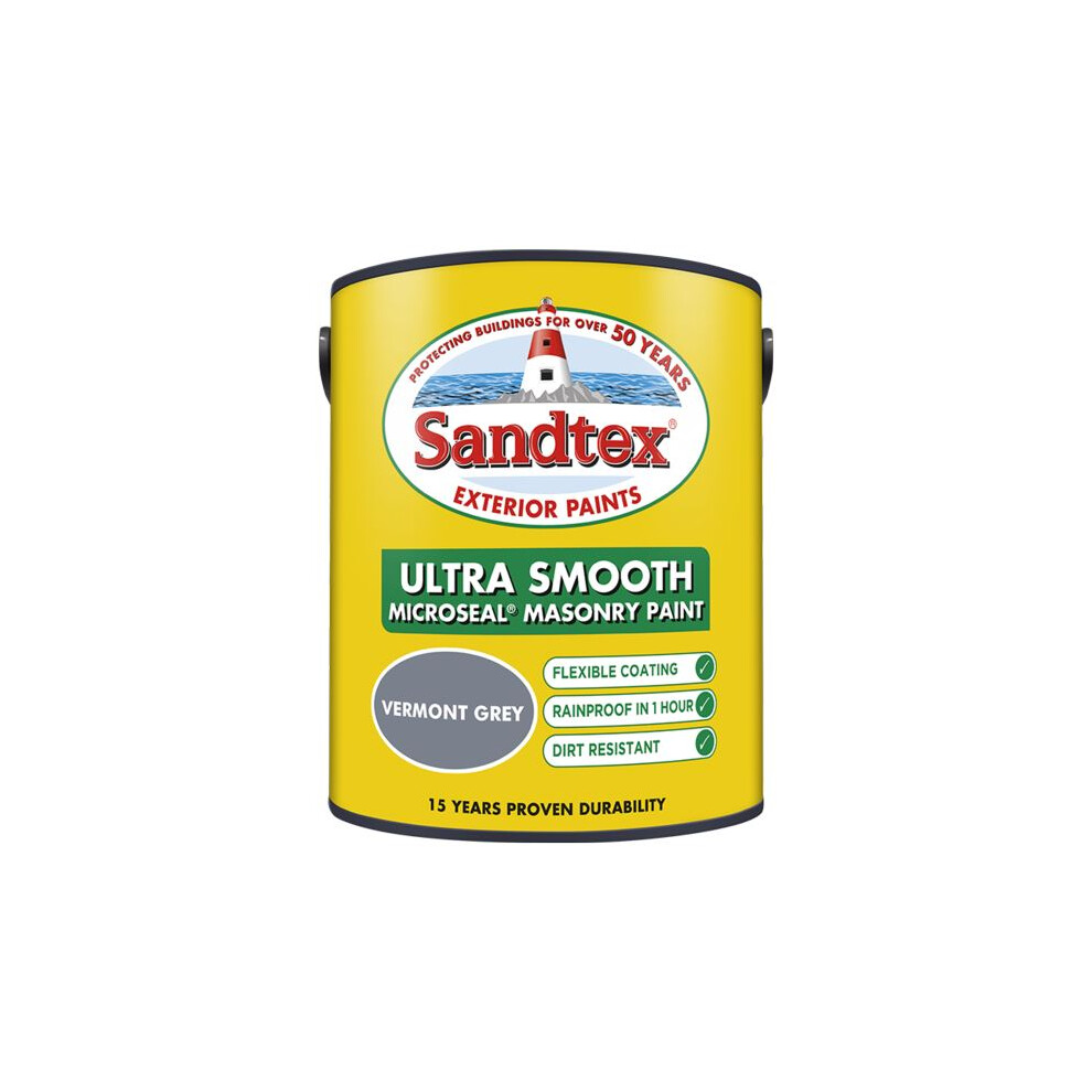 Sandtex - Smooth Masonry 5L - Vermont Grey