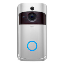 (Silver, Only Doorbell) WiFi Wireless Video Doorbell Camera Smart Door Ring HD Intercom Bell Home Security Camera