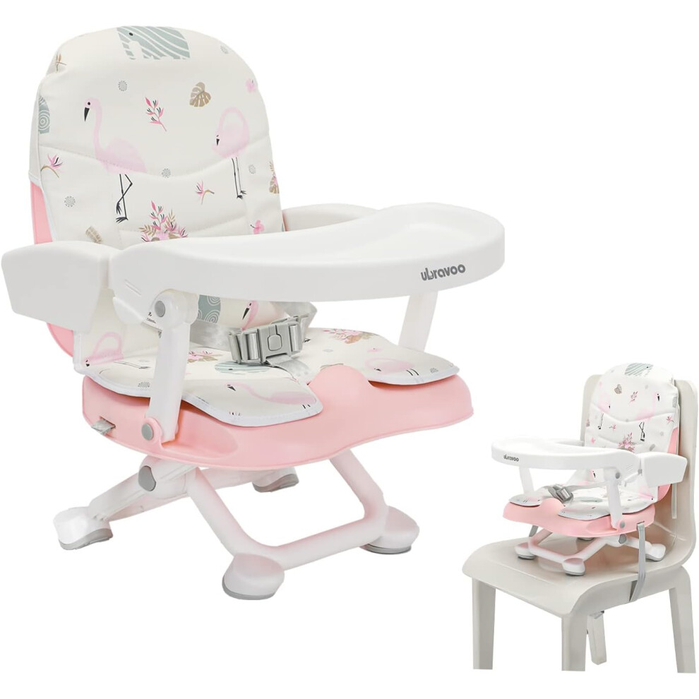 (Pink) UBRAVOO Portable High Chair