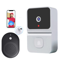 (White) Smart Video Door Bells Wireless WiFi Video Doorbell Camera Door Bell Ring Intercom Security with Chime