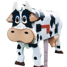 (Cattle) Unique Chicken Cow Horse Mailbox Outside Weatherproof Post Box Ornament Outdoor Garden Yard Decor