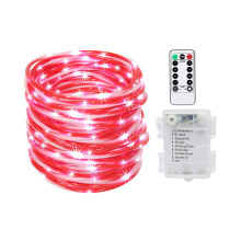 Rope Lights Battery Powered,outdoor Candy Cane Rope Lights,waterproofs With Timer,red