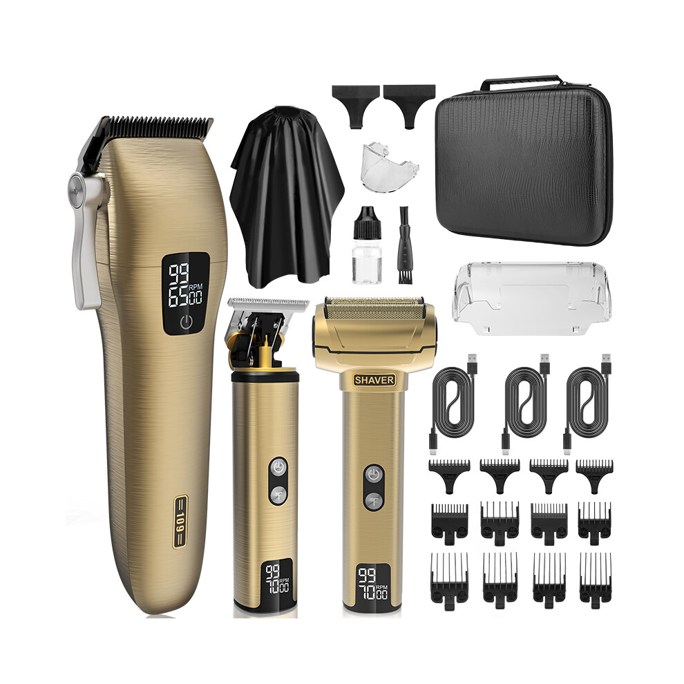 Cordless Hair Clippers Men Trimmer Electric Razor Shavers Hair Trimmer and Beard Shaver Set Mens Grooming Kit