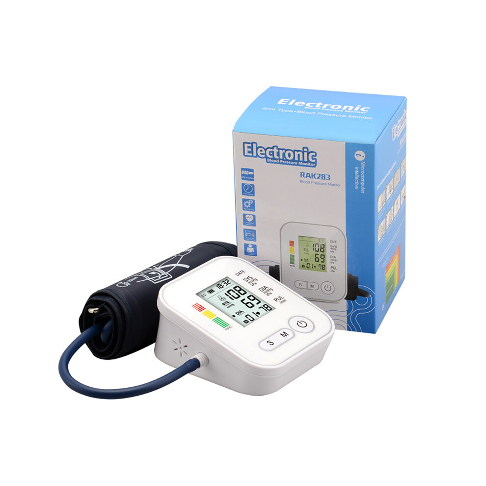 Goplushtoy (White Blood Pressure Monitor) Blood Pressure Monitor Digital Upper Arm Bp Monitor With Adjustable Large Cuff For Home Use Voice Function