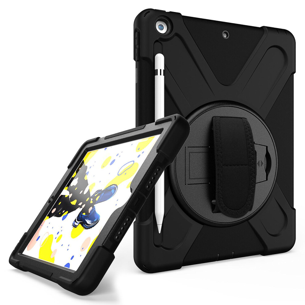 Wekity Ipad 10.2 Case Ipad 9/8/7 Generation Case, Heavy Duty Child Protective Case With Pen Holder Hand Strap Shoulder Strap