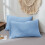 Imperial Rooms (Sky Blue, Pillow Cases Only(50 x 75 cm)) Fitted Sheet Bed Sheets Extra Deep 25CM Single Double King Sizes 1