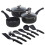 Blaumann ( Matt Black) 11pc Blaumann Induction Soft Touch Cookware Pots Pan Saucepan & Kitchen Tool Set 1